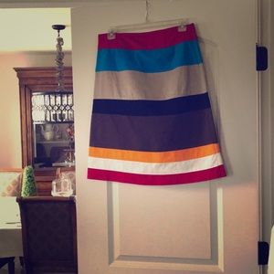 ♥️ Anthropologie Perfect Denim Stripe Retro Skirt